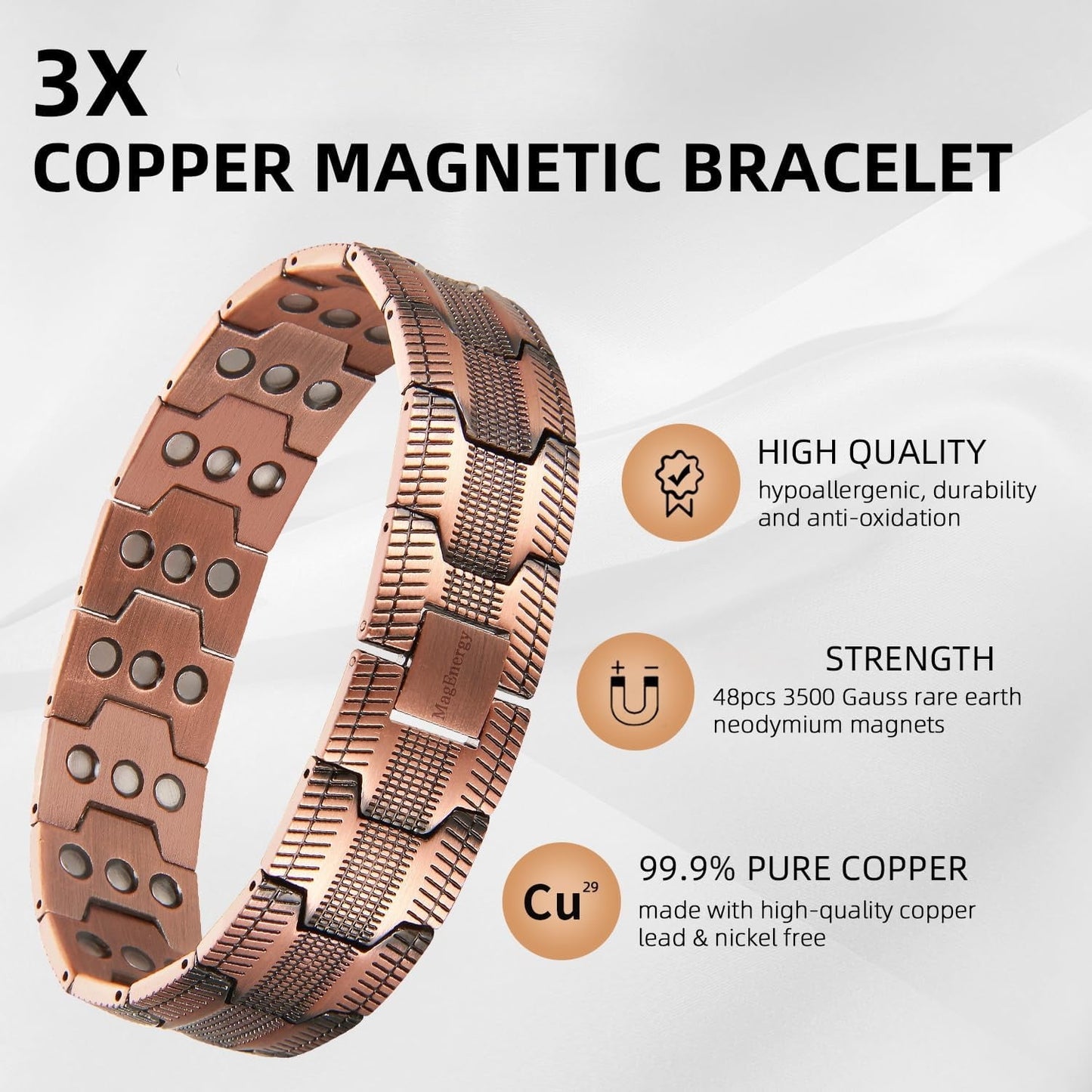 MagniHeal™ Copper Magnetic Bracelet - Relive Fatigue
