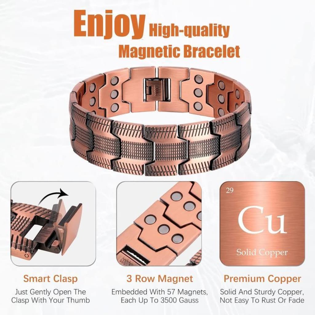 MagniHeal™ Copper Magnetic Bracelet - Relive Fatigue